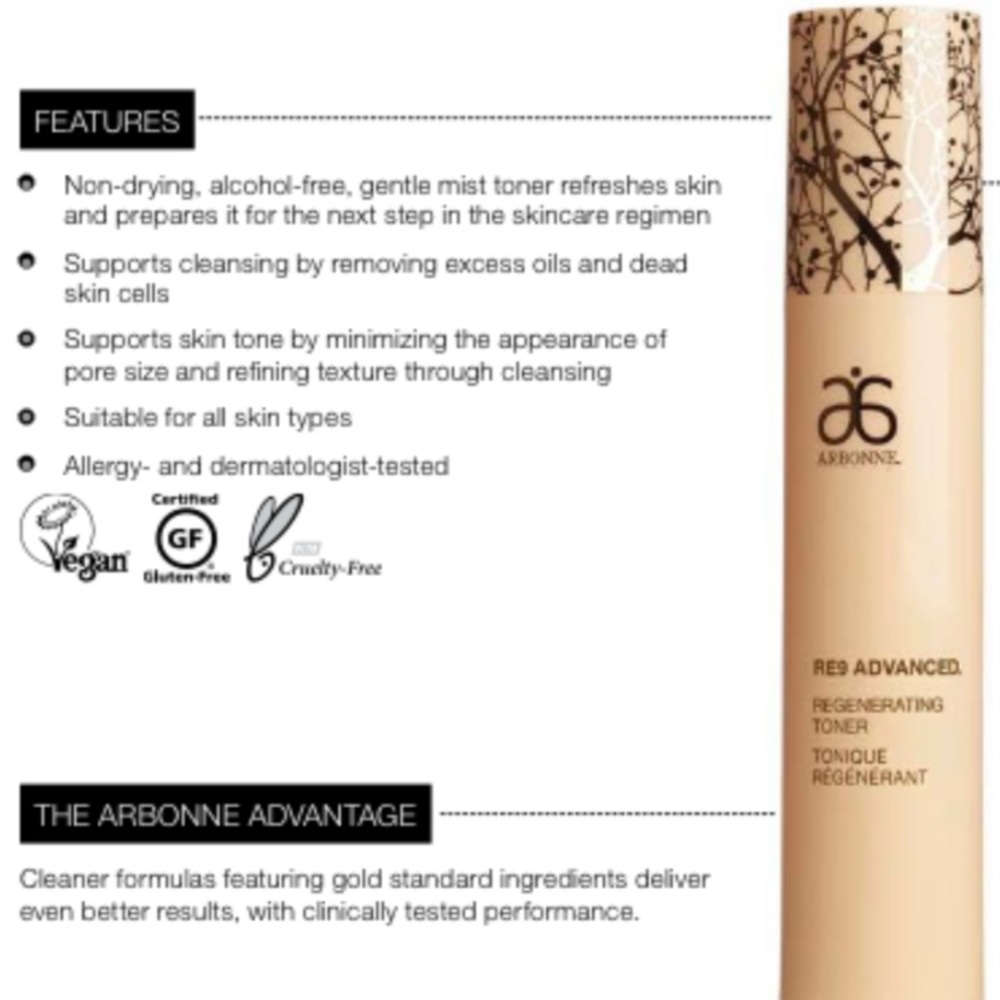Arbonne’s RE9 Advanced Regenerating Toner